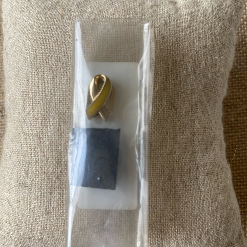 Keep Collective Yellow Awareness Ribbon Charm
